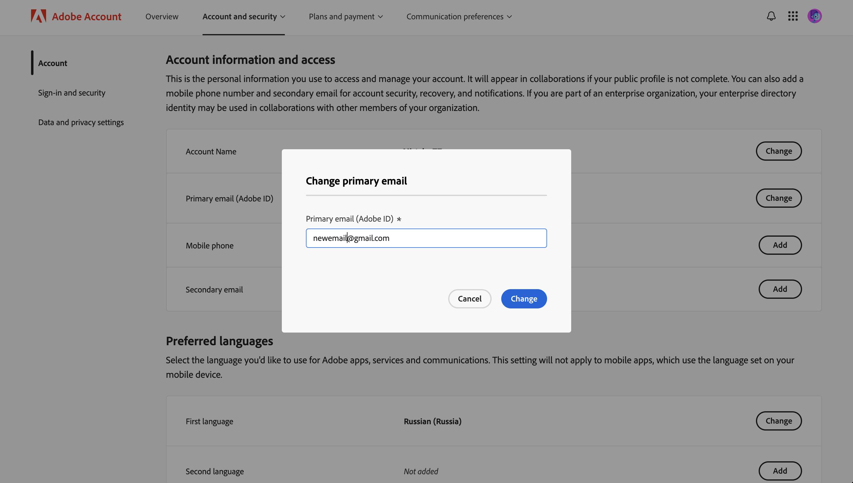 Create Account